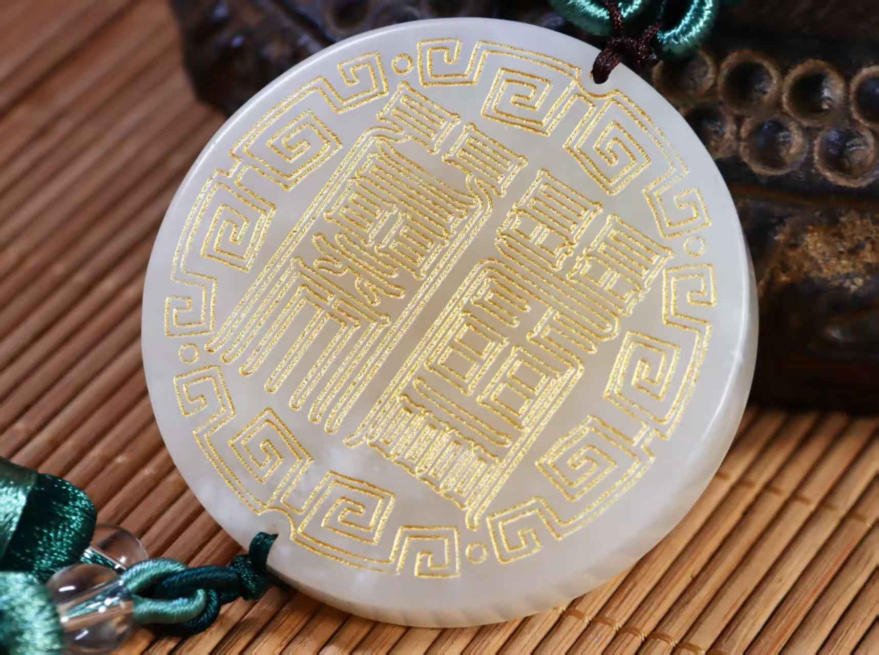 Natural Xiuyan Jade Harmony Pendant – Unity & Spiritual Alignment